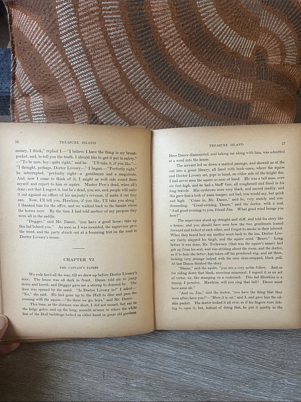 Treasure Island Hardcover by Robert L. Stevenson - Brown Illustrated Cloth